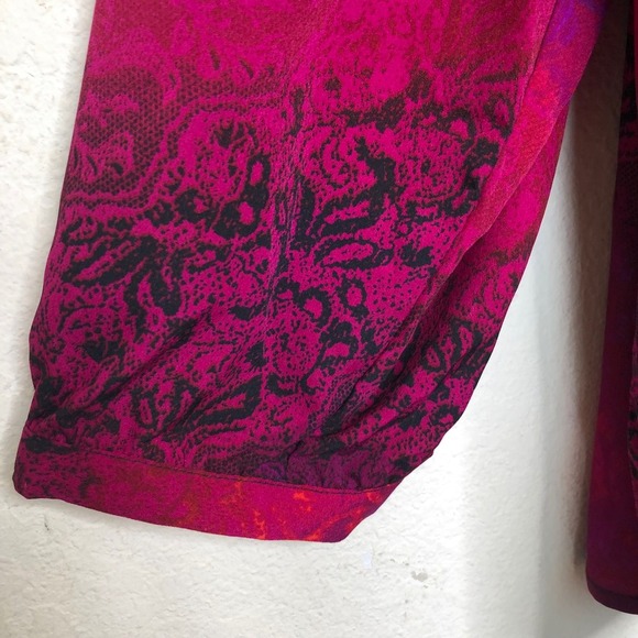 NWT Catherines 2XWP Petite Blouse Top Pink Purple V Neck Longs-sleeve Womens - Picture 7 of 16